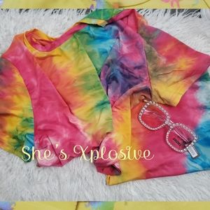 Rainbow TieDye 2pc set